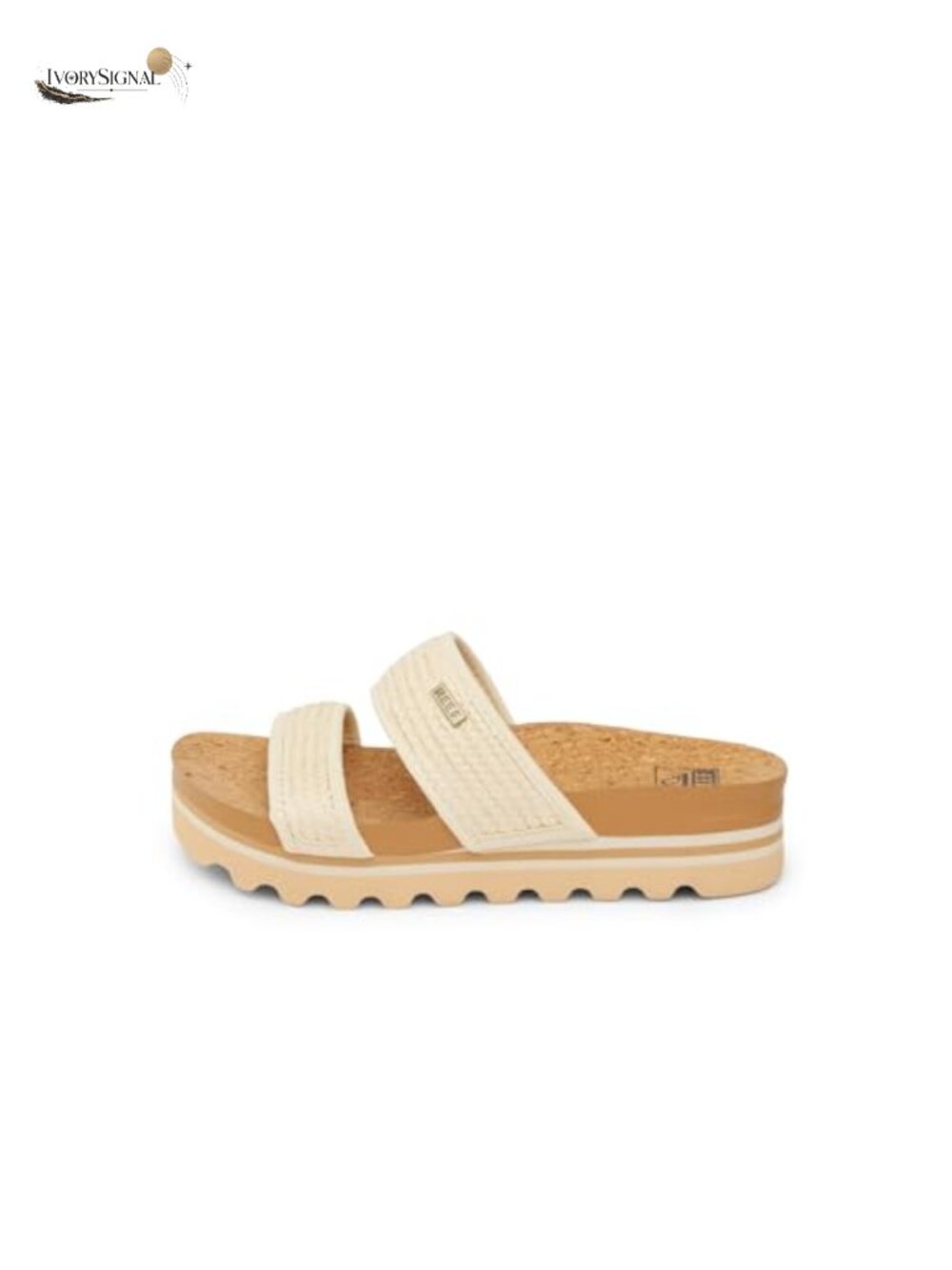 Reef Cushion Vista Platform Sandal Womens Slip On Arch Support Vegan Leather